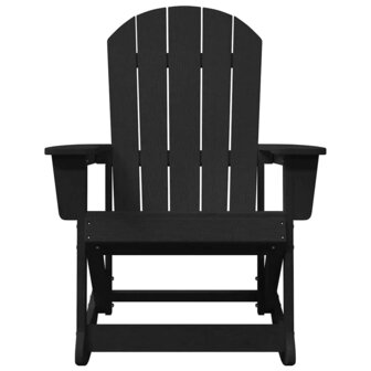 Adirondack Schommelstoel Zwart 73.5 x 92 x 90cm HDPE 4