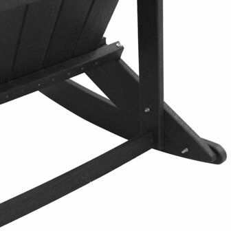 Adirondack Schommelstoel Zwart 73.5 x 92 x 90cm HDPE 8