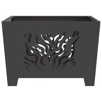 Vuurkorf Zwart 60 x 60 x 40 cm Koudgewalst staal 5