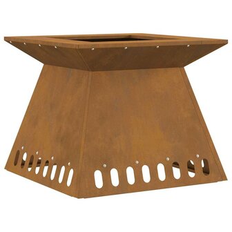 Vuurkorf Bruin 48 x 48 x 40 cm Cortenstaal 2
