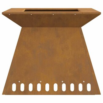 Vuurkorf Bruin 60 x 60 x 50 cm Cortenstaal 6