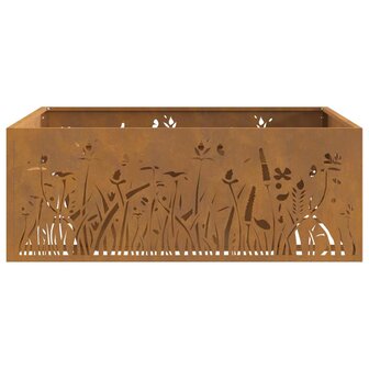 Vuurkorf Bruin 80 x 80 x 30 cm Cortenstaal 6