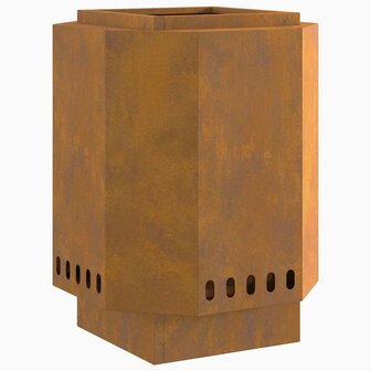 Vuurkorf Bruin 38 x 38 x 51 cm Cortenstaal 2