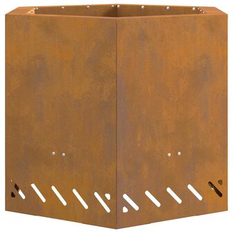 Vuurkorf Bruin 58 x 58 x 51 cm Cortenstaal 2