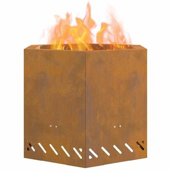 Vuurkorf Bruin 58 x 58 x 51 cm Cortenstaal 3