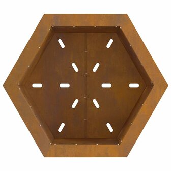 Vuurkorf Bruin 58 x 58 x 51 cm Cortenstaal 7