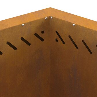 Vuurkorf Bruin 58 x 58 x 51 cm Cortenstaal 8