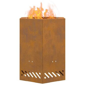 Vuurkorf Bruin 38 x 38 x 51 cm Cortenstaal 3
