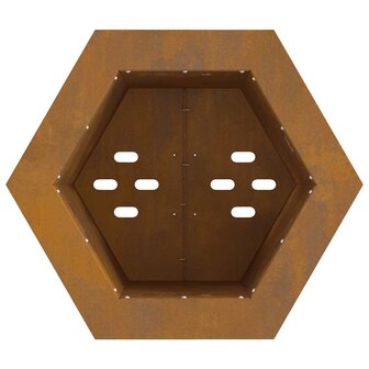 Vuurkorf Bruin 38 x 38 x 51 cm Cortenstaal 7