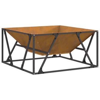 Vuurkorf Bruin 80 x 80 x 40 cm Cortenstaal 2