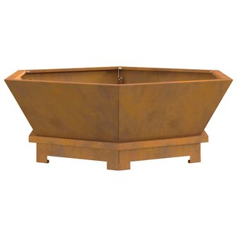 Vuurkorf Bruin 75 x 75 x 28 cm Cortenstaal 2