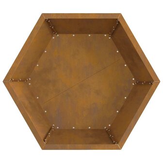 Vuurkorf Bruin 75 x 75 x 28 cm Cortenstaal 8