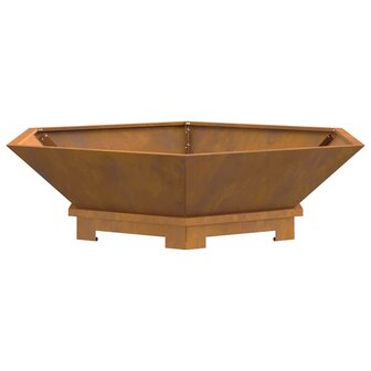 Vuurkorf Bruin 100 x 100 x 28 cm Cortenstaal 2