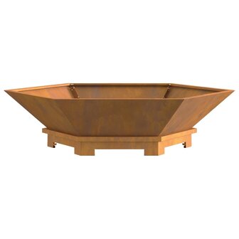 Vuurkorf Bruin 100 x 100 x 28 cm Cortenstaal 6