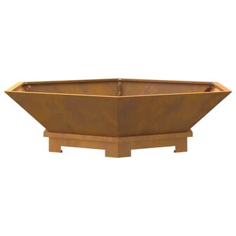 Vuurkorf Bruin 100 x 100 x 28 cm Cortenstaal 7
