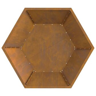 Vuurkorf Bruin 100 x 100 x 28 cm Cortenstaal 8