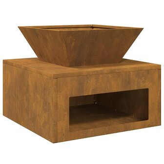 Vuurkorf Roestig 50 x 50 x 40 cm Cortenstaal 2