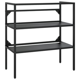 Wastafelframe met inbouwwastafel ijzer zwart 3