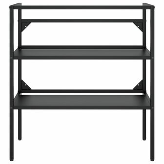 Wastafelframe met inbouwwastafel ijzer zwart 4