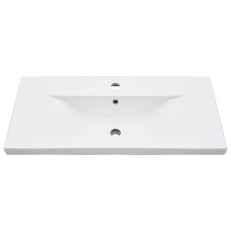 Wastafelframe met inbouwwastafel ijzer wit 6