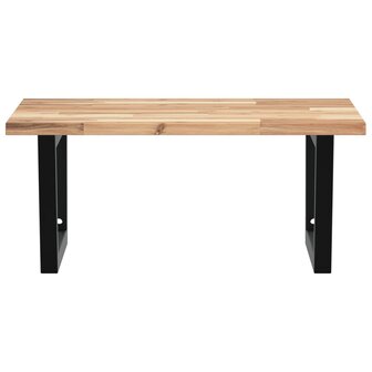 Badkamer wandschap staal en massief acaciahout 4