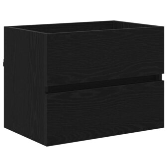 Badkamermeubelset met lade 2 pcs Zwart Eiken 57 x 37 x 45 cm 7