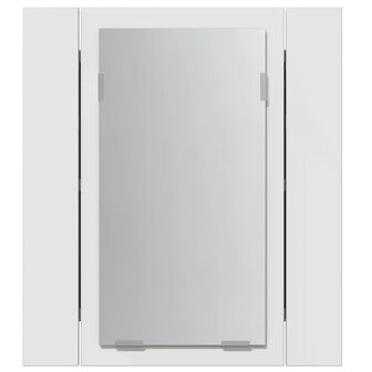 Badkamerkast met spiegel en LED 40x12x45 cm acryl wit 9