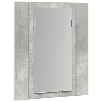 Badkamerkast met spiegel en LED 40x12x45 cm acryl betongrijs 8