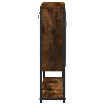 Badkamerspiegelkast 60x16x60 cm bewerkt hout gerookt eikenkleur 7