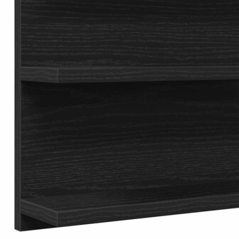 Badkamerspiegelkast 90x11x45 cm bewerkt hout zwart eikenkleurig 9
