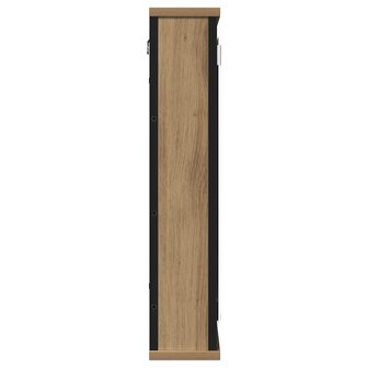 Badkamerspiegelkast 42x12x60 cm bewerkt hout artisanaal 5