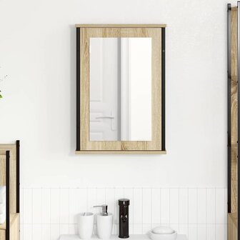 Badkamer spiegelkast Bruin 42 x 12 x 60 cm Bewerkt hout 1