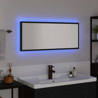 Spiegel met spiegel Zwart eiken 90 x 8.5 x 37 cm Bewerkt hout 4