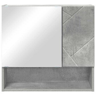 Spiegelkast met plank Betongrijs 59 x 17 x 55 cm Bewerkt hout 6