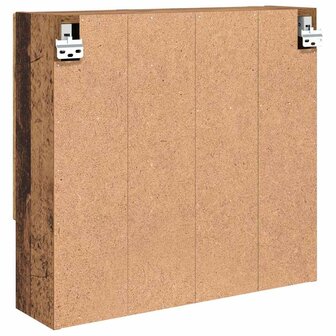 Spiegelkast met plank Oud hout 59 x 17 x 55 cm Bewerkt hout 8
