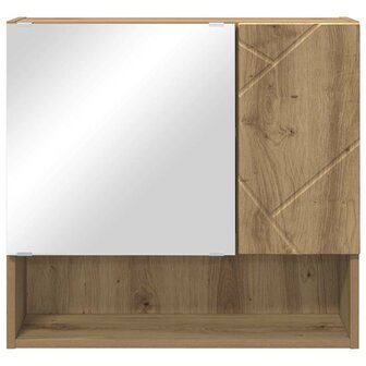 Spiegelkast met plank artisanaal eikenkleurig 59 x 17 x 55 cm 6