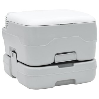 Camping Toilet 2 pcs Grijs en Wit 50.5 x 33 x 103 cm 5