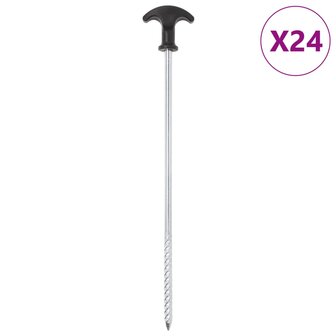 Tentharingen 24 st &Oslash;7 mm 30 cm gegalvaniseerd staal 1