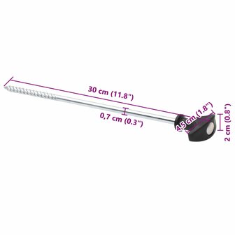 Tentharingen 24 st &Oslash;7 mm 30 cm gegalvaniseerd staal 6