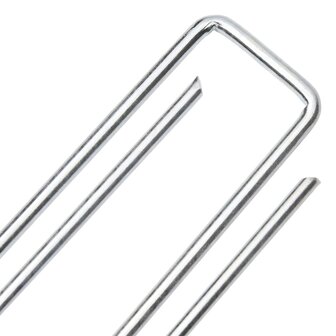 Grondharingen 25 st U-vormig 20x3,5 cm gegalvaniseerd staal 4