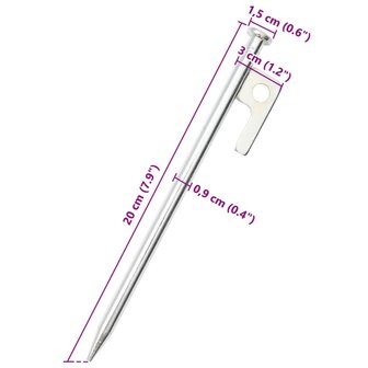 Tentharingen 24 st 9 mm 20 cm gegalvaniseerd staal 6