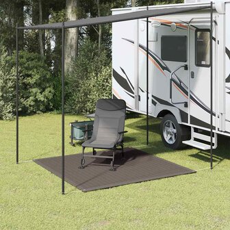 Tenttapijt 250x250 cm HDPE antracietkleurig 1