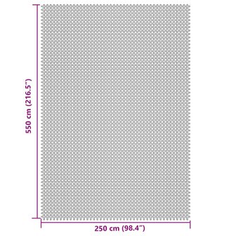 Tenttapijt 5,5x2,5 m cr&egrave;mekleurig 7