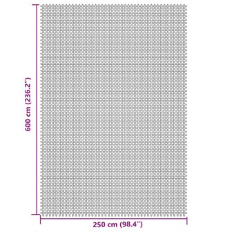 Tenttapijt 6x2,5 m cr&egrave;mekleurig 7