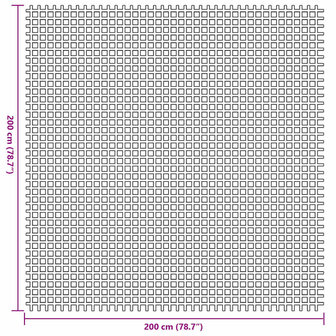 Tenttapijt Blauw 200 x 200 cm Polyester 7