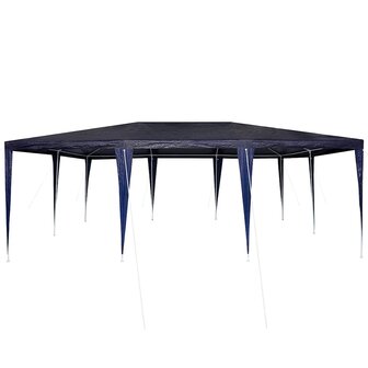 Partytent Blauw en Wit 600 x 400 x 266 cm Polyester en staal 5