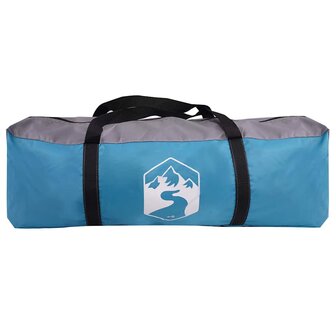 Fietstent met dak met opslag Blauw 256 x 222 x 182 cm 9