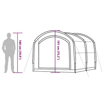 Tent met dak Grijs en oranje 268 x 240 x 191 cm Polyester 8