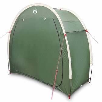 Fietstent met dak met opslag Groen 210 x 90 x 174 cm 3