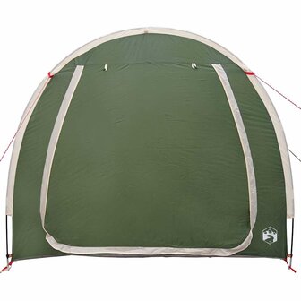 Fietstent met dak met opslag Groen 218 x 156 x 180 cm 5